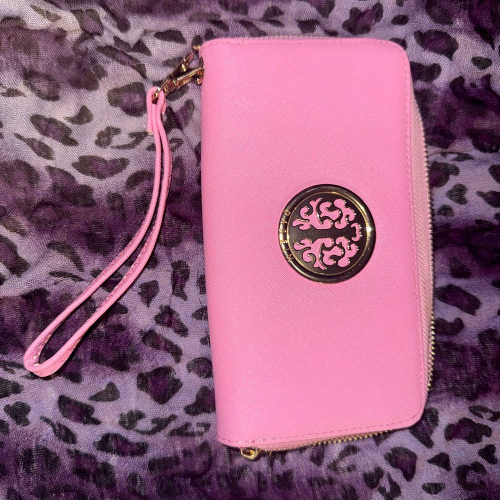 Elegant Pink Wristlet Clutch